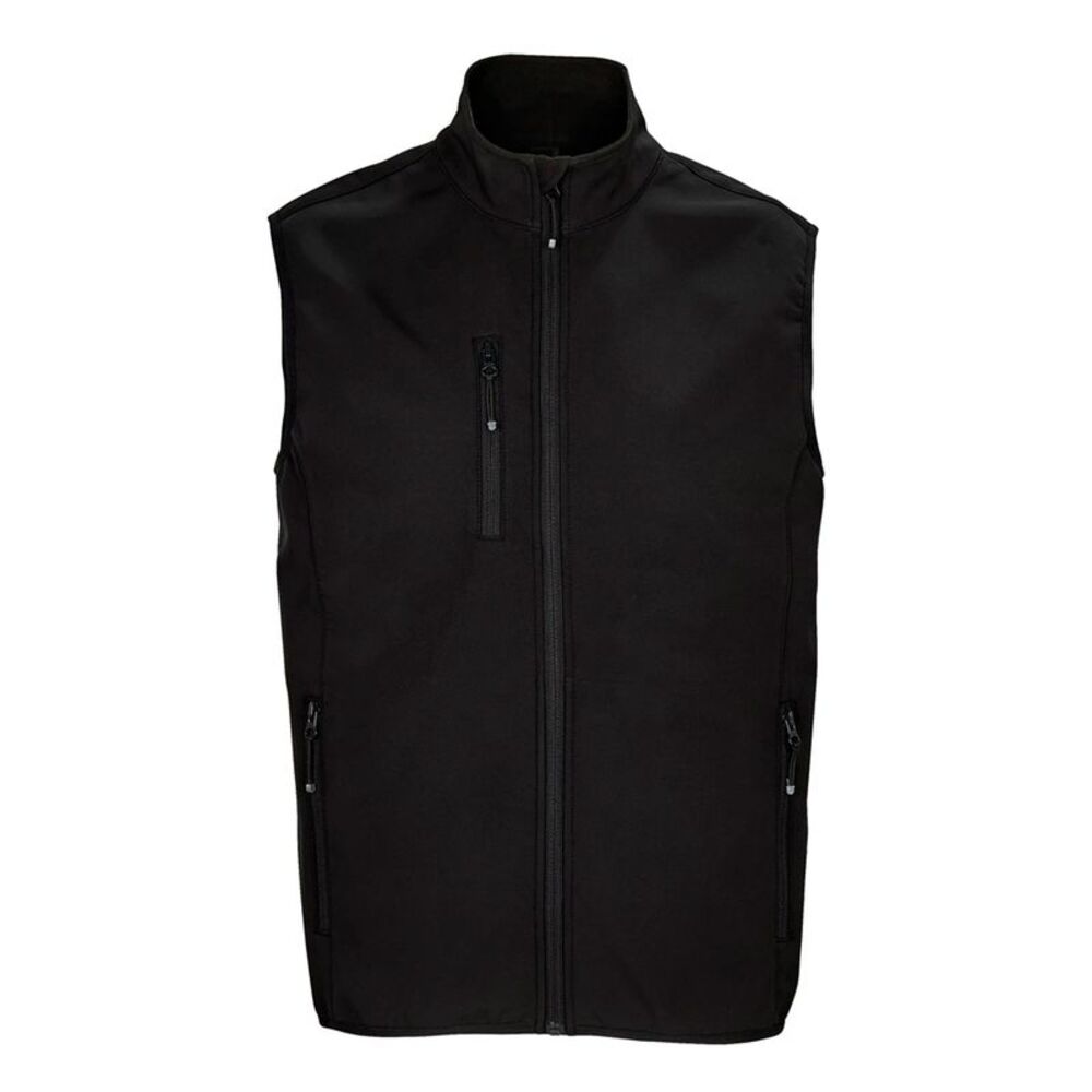 SOLS Mens Falcon Softshell Recycled Body Warmer / Black